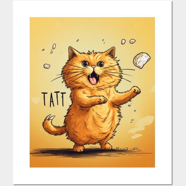 Tater Tot Funny Cat Wall Art by Lab4YourStyle